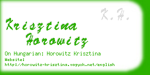 krisztina horowitz business card